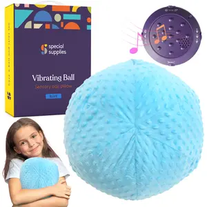 Special Supplies Pillow - Sensory Pressure Activated Calm for Kids and Adults, 14” Plush Cover -Textured Therapy Stimulation Bumps -3 Vibration Modes, Music & Voice Recording