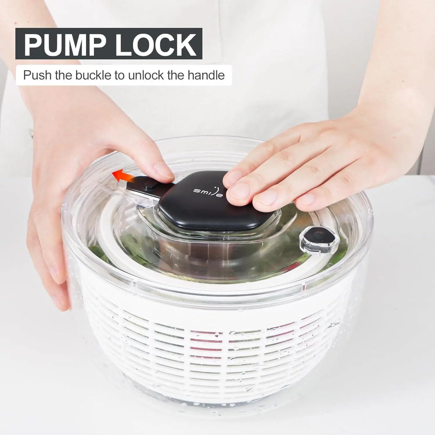 Fruit & Salad Spinner Kitchen Utensil - Transparent Lid Vegetable ...