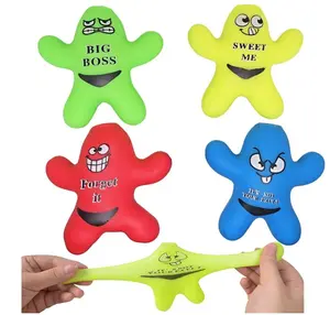Decompress and Squeeze Dude Stretchy Gel Man-Fidget Toy, Stress Anxiety Relief Sensory Toys for Kids and Adult (4pcs)