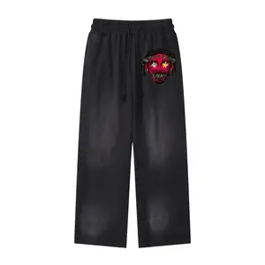 Society Kid Collection Black Casual Pants with Patch and Drawstring Waist