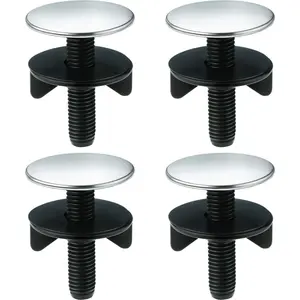 4 count Kitchen Sink Hole Cover Faucet Cap Kitchen Sink Tap Hole Plate Stopper Cover Blanking Metal Plug(Black,Stainless Steel)