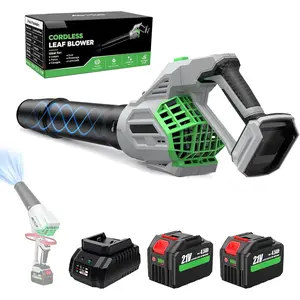 Leaf Blower Cordless, Electric Leaf Blower with 2 x 4.5Ah  &  Charger, 180? Adjustable Dual-Action Blowing, 4-Speed Modes, Lightweight Snow Blower for Lawn Care, Snow, Patio