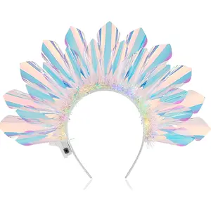 ShimmerGlow LED Light-Up Crown Headband