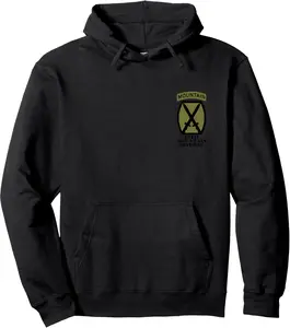 Army 10th Mountain Division Subdued Infantry Grunt Pullover Hoodie