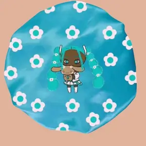 Black Cartoon Character Bonnets with Adorable Character Design and Vibrant Colors for Kids and Adults - miku