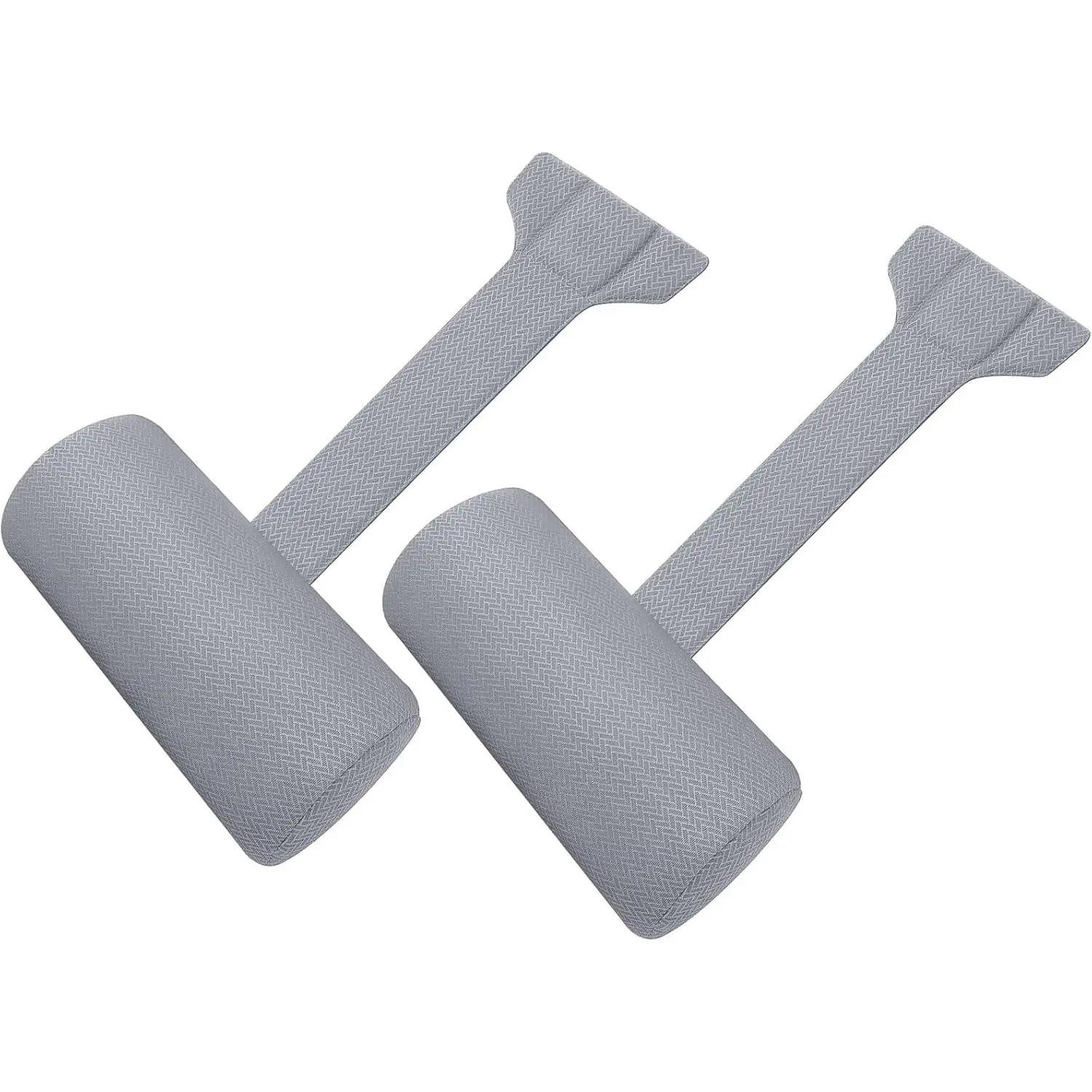 2 count Chaise Lounge Headrest Pillow for Patio Outdoor Pool Headrest Pillow Quick Drying Lounger Supplies for Adult with Non Slip Weighted Tail(Gray)