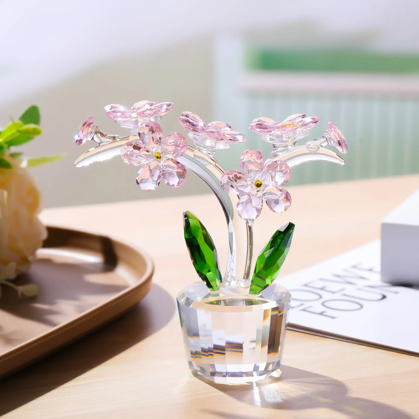 Eternal Crystal Forget-Me-Not Sculpture - Ultimate Gift Of True Love And Loyalty For Valentine’s Day