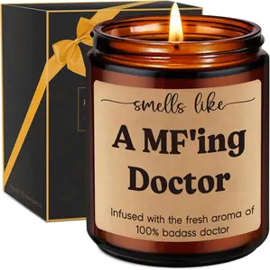 Miracu Candle, Doctor Gifts for Women Men, Funny Cool Medical Student Gifts for Doctors - Med School Appreciation, White Coat, Graduation Ideas for Medical Field Female, Best Dr., Male Future Surgeon
