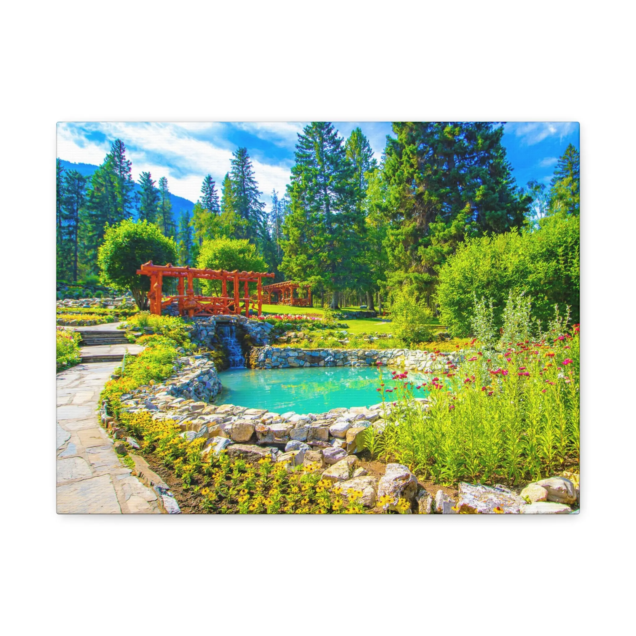 Banff Alberta Canada Cascade of Time Garden Beautiful Colorful Landscape Photograph Canvas Gallery Wraps