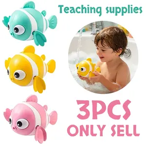 3pcs Clownfish Sensory Learning Tools Early Learning Materials and Teaching Supplies, Perfect for Indoor Pool and Outdoor Play, Holiday Gifts or Souvenirs, Summer Bathroom Training Educational Aid