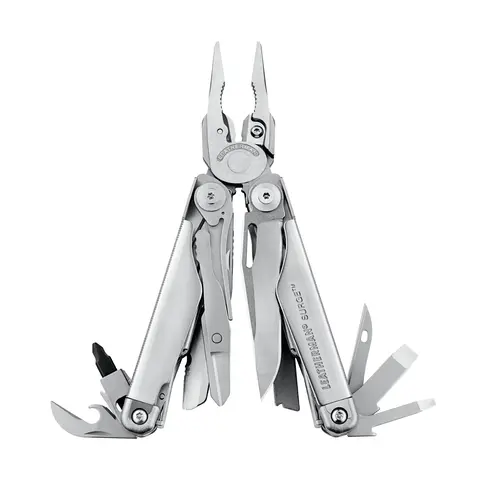Leatherman Surge 0.8lb Heavy-Duty 21-in-1 Stainless Steel Multitool - Durable Metal Tool with Replaceable Wire Cutters, Blade Exchanger for Outdoor Multifunctional Tools, DIY Maintenance, Emergency Kits