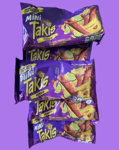 5 Packs of Mini Takis Fuego 1.23 OZ Bags