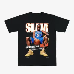Shai Gilgeous-Alexander “Generation Shai” Basketball T-Shirt – Black Graphic Tee Featuring SLAM Style Pro Hoops Star Design