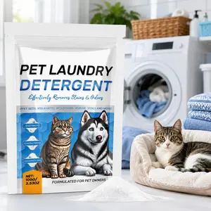 Pet Laundry Detergent Powder, Deep Cleaning & Odor Removal for Pet Blankets Clothes Beds, Non-Toxic Pet Safe Stain Remover, Premium Laundry Powder for Cats and Dogs