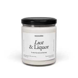 Lust & Liquor Funny Bathroom Decoration Soy Wax Candle Gift For Her Prank Candle