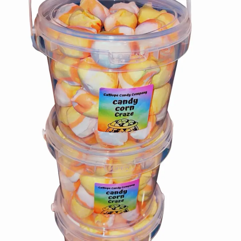 Candy Corn Craze Bucket-Candy Corn Salt Water Taffy Freeze Dried 8oz