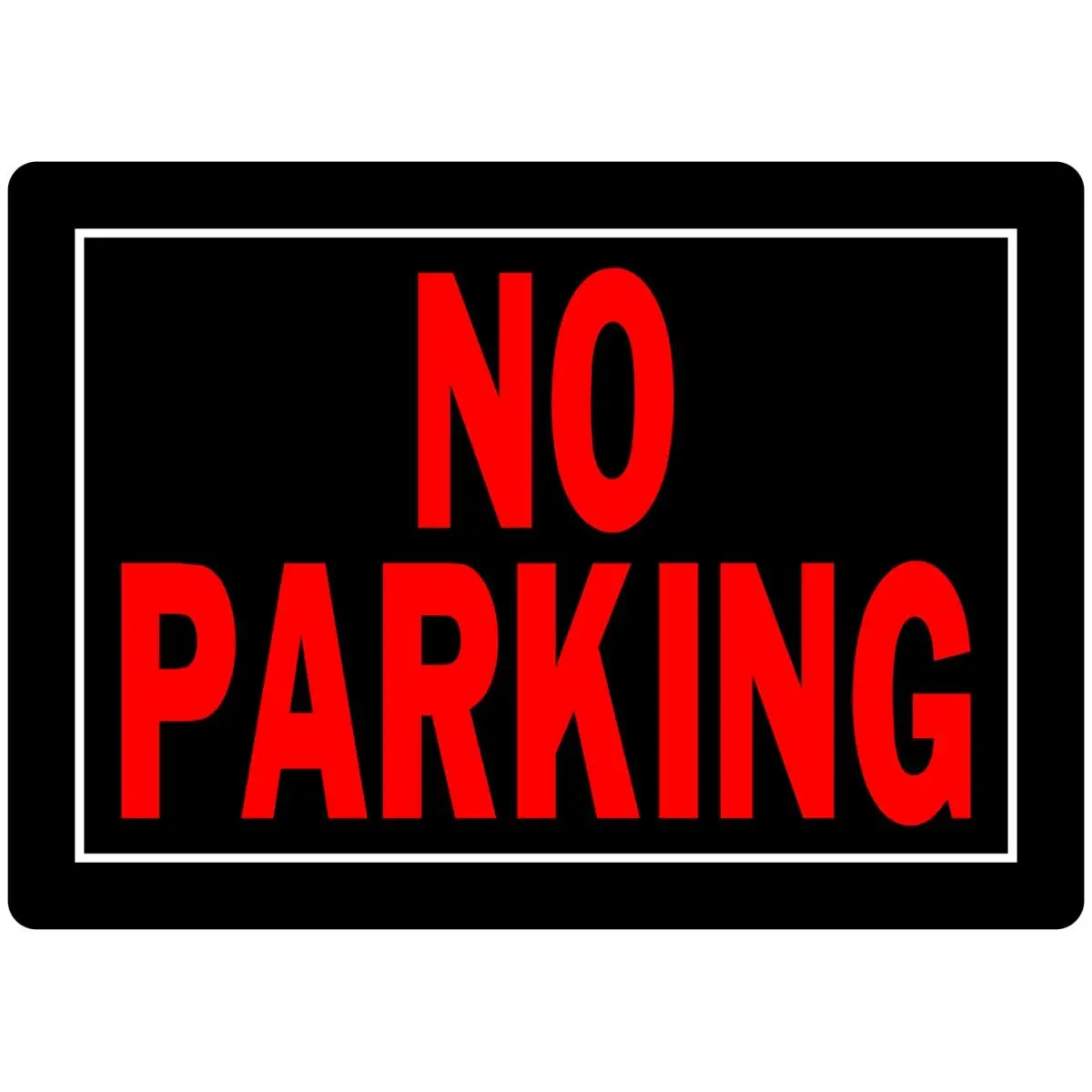 Hillman Group 840145 Safety No Parking Sign, 10x14 in. Red & Black Aluminum, Pack of 6
