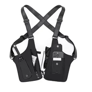 Unisex Adiustable Underarm Double Shoulder Armpit Bag, Anti-Theft Hidden Underarm Strap Wallet Pocket Holster Phone Leisure Double Shoulder Pouch