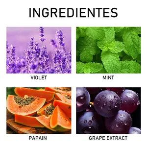 ROZINO 3D Snow Toothpaste with Violet Mint Papain & Grape Extract Natural Ingredients for Sensitive Teeth Deep Cleaning Brightening Results Gentle Gum Care Minty Fresh Flavor