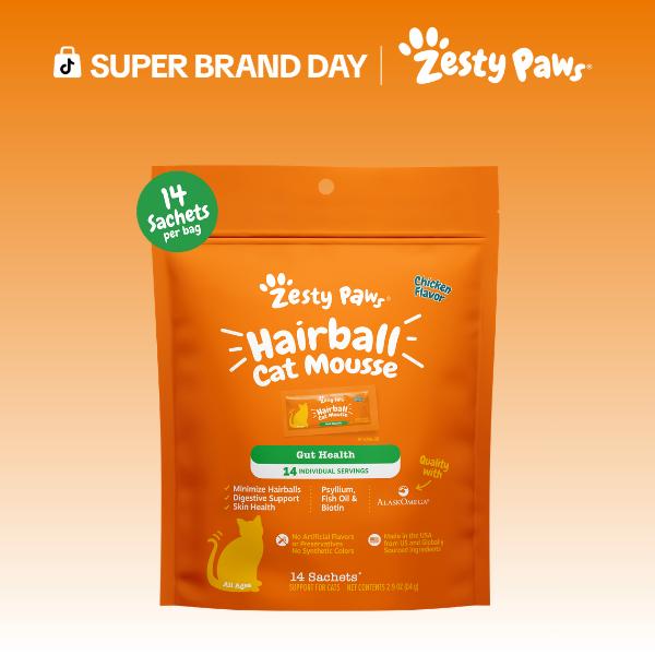 Zesty Paws Hairball Cat Mousse