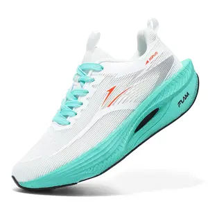 AOPLUS Lightweight Running Sneakers. Viral White Teal Athletic Shoes for Men & Women. Experience Cloud Comfort with Breathable Mesh & Shock Absorbing Chunky Sole. The Ultimate Versatile Gym to Street Footwear for Your Everyday Athleisure OOTD.