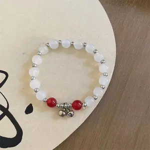 Garnet Bead Lucky Charm Bracelet, Fortune and Happiness Fashion Accessory, Elegant Clothing Pairing Gift, Birthday, Valentine's Day, Christmas