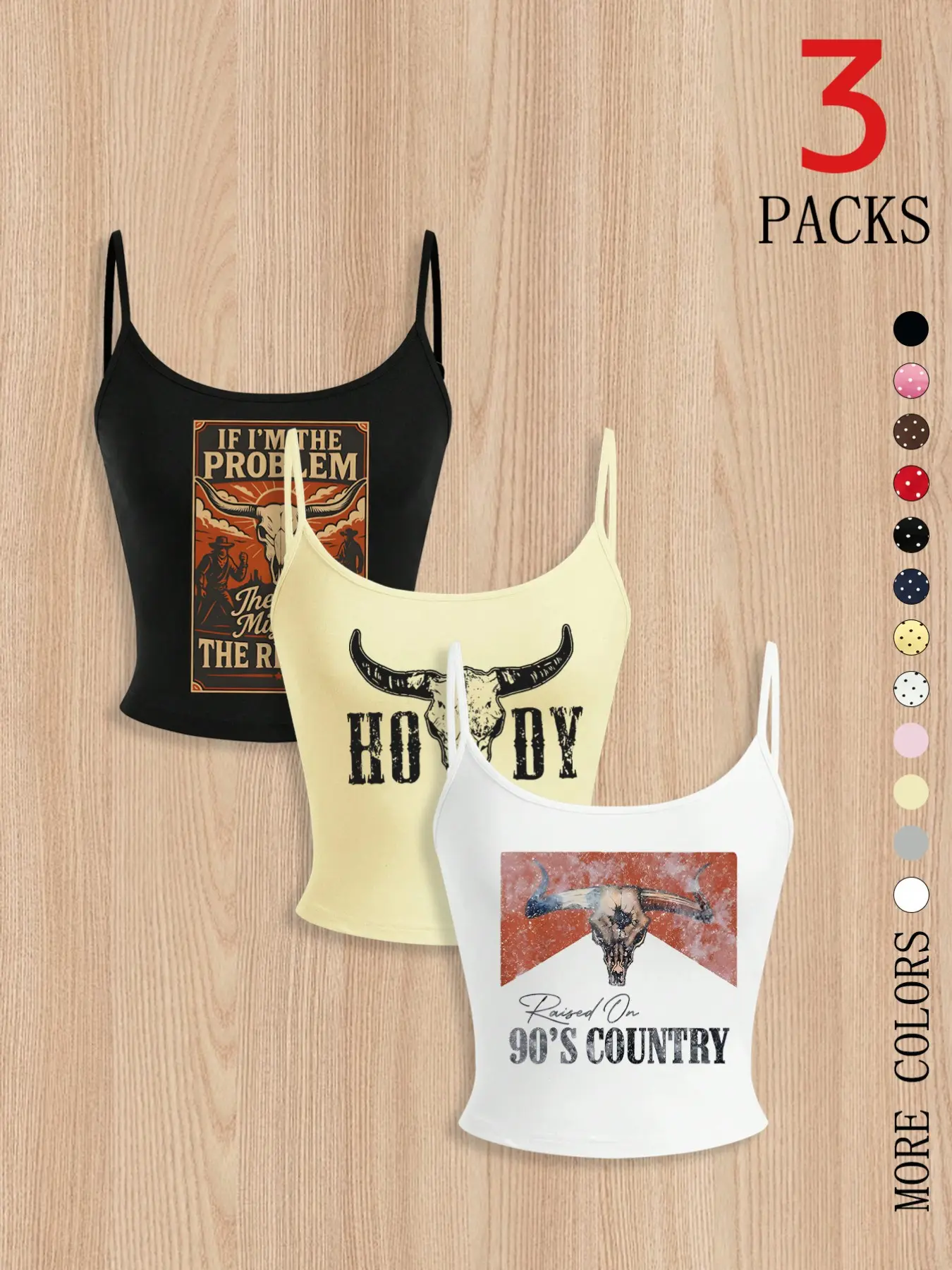 Women's Sexy U-Neck Backless Ruched Halter Top, Western Bull Poster Print, Fitted Short Sleeve, Breathable Fabric, Yoga & Casual Wear