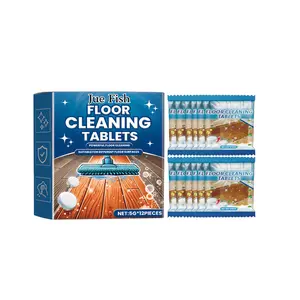 Household Citric Acid Effervescent Cleaner Tablets - 12 Pieces, Fruity Floor Cleaner, Wood & Tile Decontamination, Brightening & Polishing, Basin Cleaning, Powder Alternative, 24-Month Shelf Life, Floor-Ready Formula