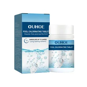 OUHOE Pool Chlorine Tablets - Quick-Dissolving Multi-Function Effervescent Tablets for Water Quality Cleaning and Odor Removal