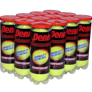 Penn Championship Tennis Balls - Regular Duty Felt Pressurized Tennis Balls - 12 Cans, 36 Balls