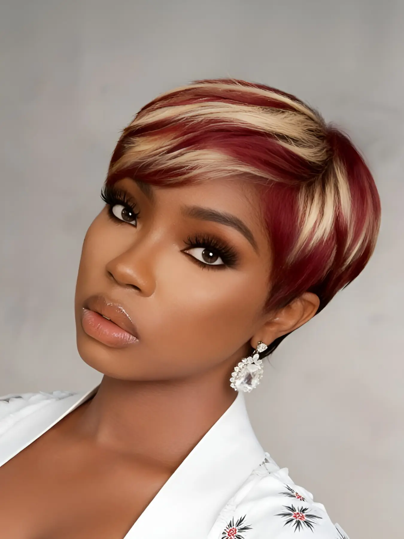 Women's Short Straight Human Hair Wig, Layered Pixie Cut Design, Machine Made Daily Party Use Stylish Gift Wig for Women, Natural Looking Wig