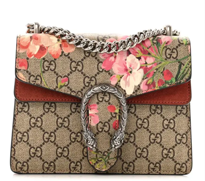 Pre-owned GUCCI GG Dionysus Small With Floral Crossbody Bag