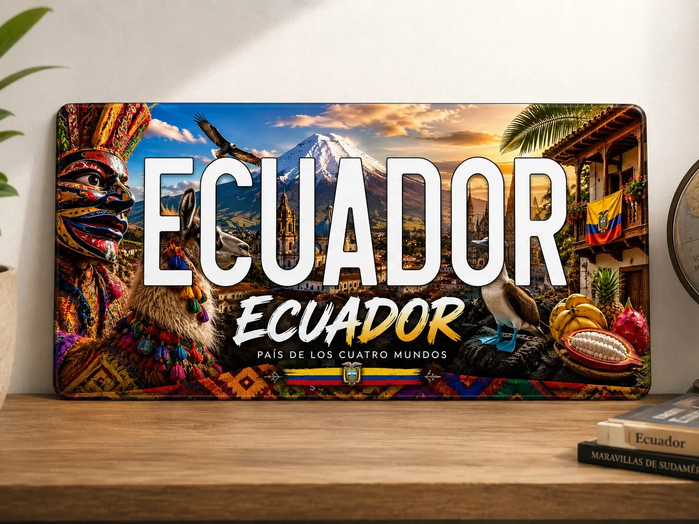 Ecuador License Plate Personalized Decoration Customizable Metal Plate with Custom Text