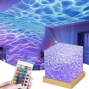 【16Colors USB Powered Water Wave Light Projector】Remote Control, Sea Wave Light Projector - Color Changing, Table Lamp for Bedroom, Party, Home Decoration - Christmas Gift Ideas, Christmas Decorations, Gifts for Boyfriend
