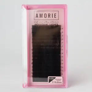 AMORIE Soft & Silky Eyelash Extensions, 0.05 Thickness Cosmetic Makeup False Lashes for Beauty & Personal Care