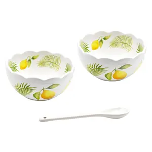 Temp-tations Seasonal S/2 Ruffled Ramekins with Spoon