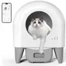 95L Modern Wi-Fi App-Controlled Automatic Litter Box - Safety Sensors, Hybrid Design, Removable Waterproof Liner, 15-Day Waste Bin, 2 Garbage Bag Rolls, Easy Cleaning for Pet Lovers