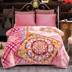 2-Ply Raschel Embossed Rose Velvet Polyester Blanket Soft and Cozy Ultra Soft Crystal Velvet Texture Breathable