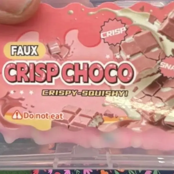 Break apart wax cracker cracking  squishy chocolate bar stress relief toy
