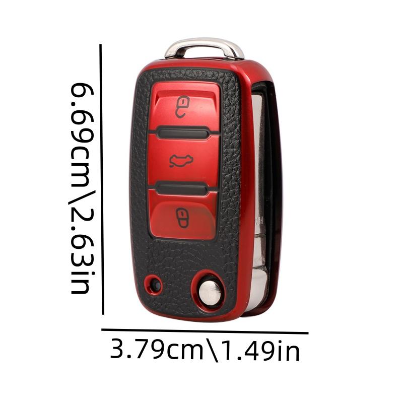 For Volkswagen for Vw Model Car Keycase, for Protecting for Magotan for Polo for Golf for Passat for Tiguan for Jetta for Lavida for Skoda, Durable Keycase Cover, Key Fob Protector, Car Interior Accessory, Car Key Holder