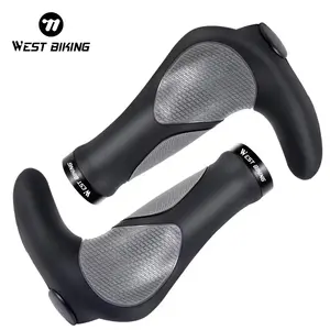 WEST BIKING Ergonomic Bicycle Grip Cycle Handlebar MTB Mountain Cycling Anti-slip Handle Bar End Bike Accessories BicycWEST BIKING Ergonomic Bicycle Grip Cycle Handlebar MTB Mountain Cycling Anti-slip Handle Bar End Bike Accessorle Grip