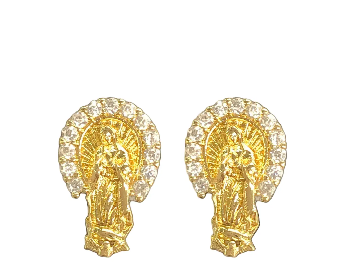 18K Gold Filled Guadalupe Halo Earrings