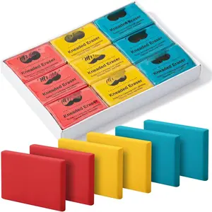 Kneaded Eraser - 18 Pack, Colorful, Moldable Art Erasers for Drawing