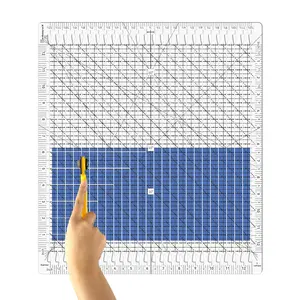 Quilting Ruler- 12.5 * 12.5" Slotted Rulers for Quilting and Sewing Quilt Strip Rulers for Fabric Precise