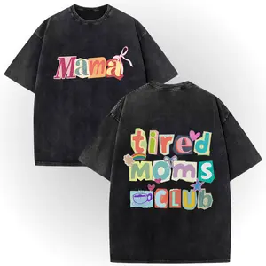 Tired Mom Club Vintage Wash Motherhood Mom Tee – 100% Cotton Double-Sided Print, Leopard Print, Colorful Mom Life, Ransom Letter Graphic. Ideal Mothers Day Gift For Mom Wife # TikTokMadeMeBuyIt # GiftIdeas # GiftForHer