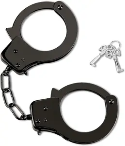 Toy Metal Handcuffs with Keys, Costume Prop Accessory Party Favors Fake Pretend Play Props Party SuppliesGift.