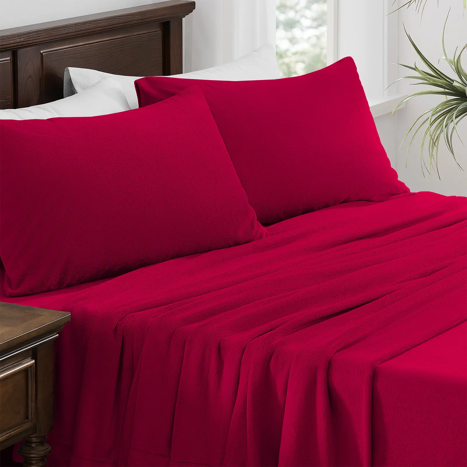 Petrichor Flannel Fleece Sheet Set– Ultra Soft Anti-Static Plush Bedding Set