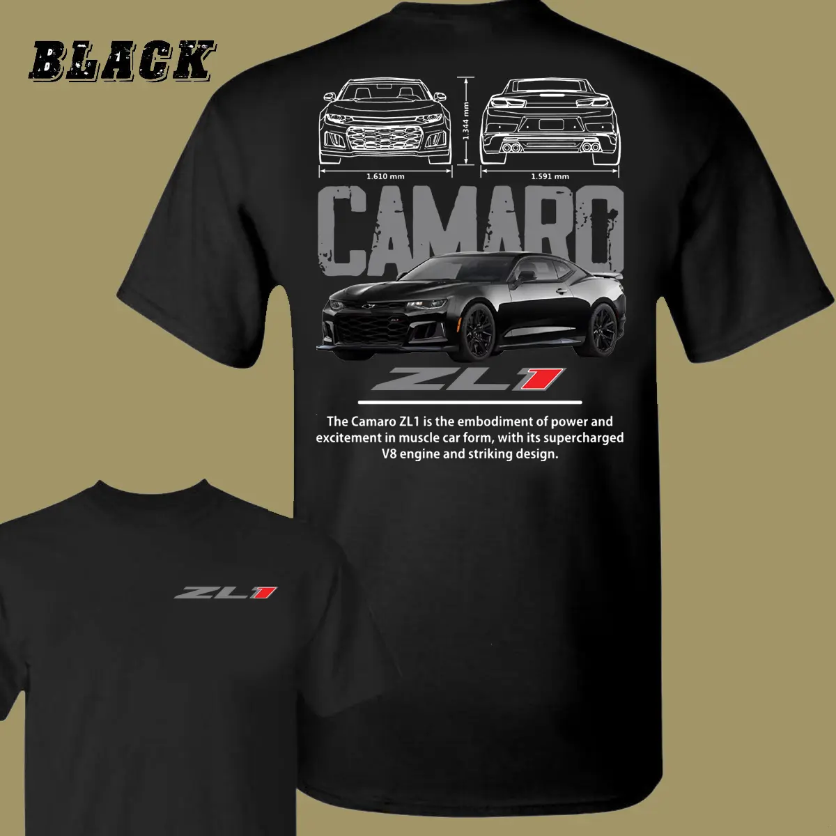 Camaro ZL1 T-shirt Sweatshirt Muscle Car Sweatshirt for Men