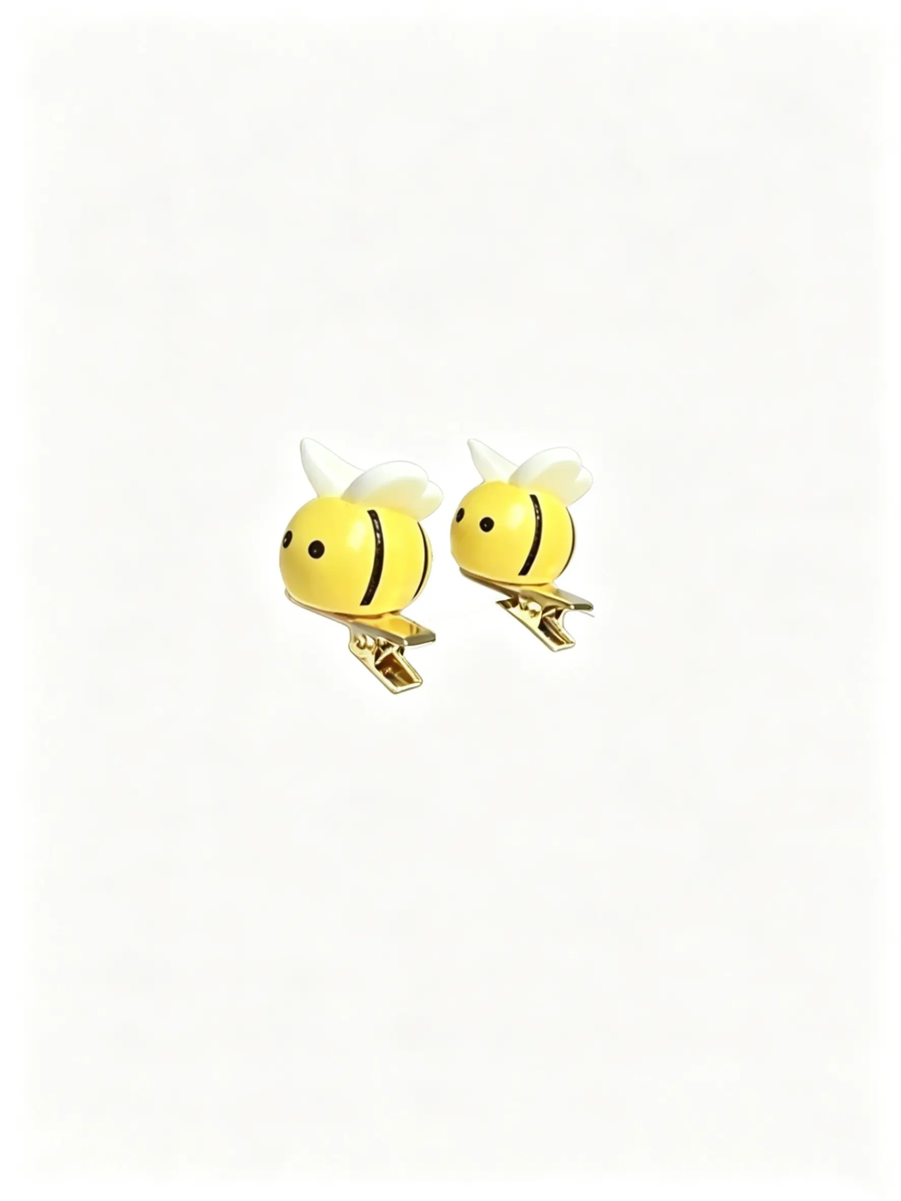 2 Cute Cartoon Bee Hair Clips, Resin Material, Suitable for Various Hairstyles and Occasions, Perfect Accessory for Everyday Use, Kawaii Hair Clips
