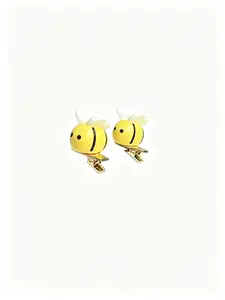 2 Cute Cartoon Bee Hair Clips, Resin Material, Suitable for Various Hairstyles and Occasions, Perfect Accessory for Everyday Use